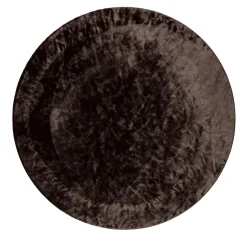 Set of 4 Big Brown Velvet Placemat Covers with Wooden Support