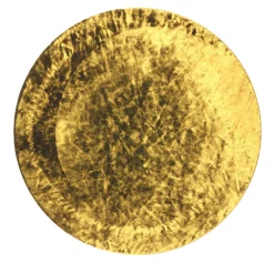 Set of 4 Big Gold Velvet Placemat Covers with Wooden Support