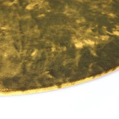 Set of 4 Big Gold Velvet Placemat Covers with Wooden Support