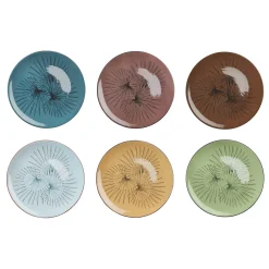 Set of 6 Birds of Paradise Dessert Plates