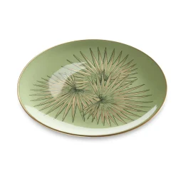 Set of 6 Birds of Paradise Gold Dessert Plates