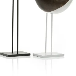 Set of 2 Black and White Birds Sculpture by Aldo Londi