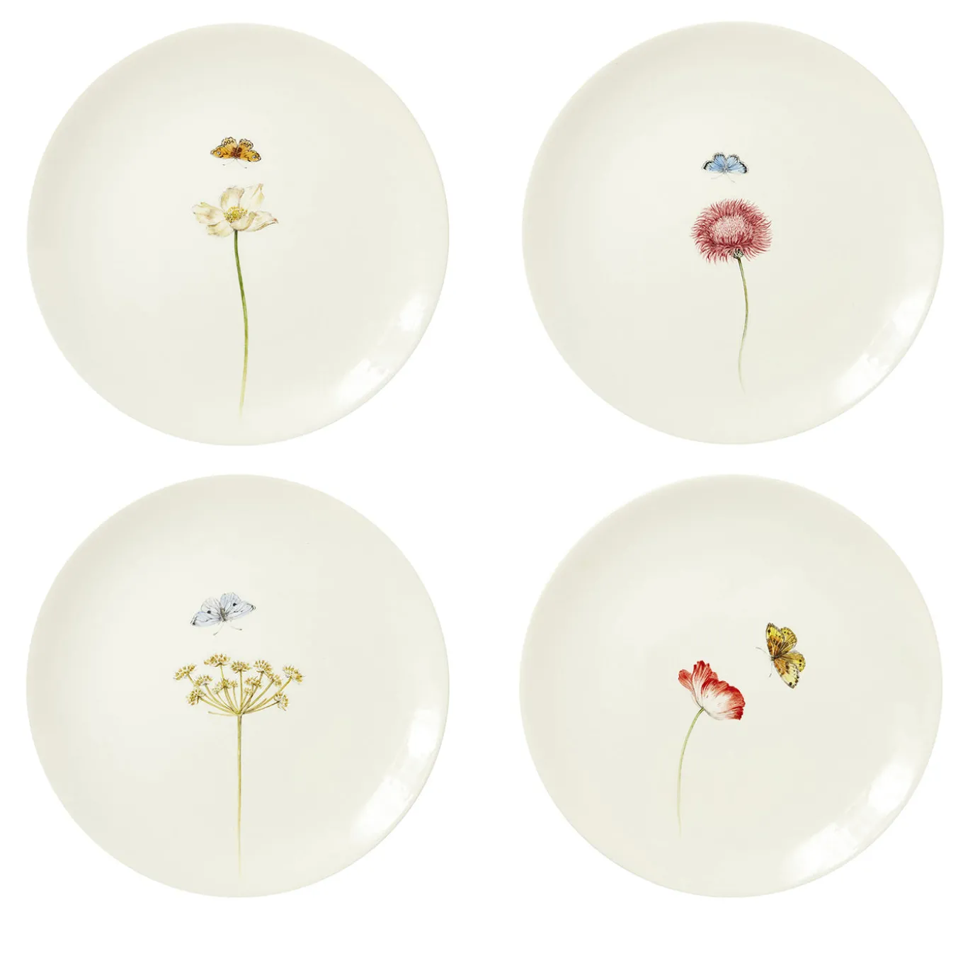 Set of 4 Bloom Dessert Plates #1