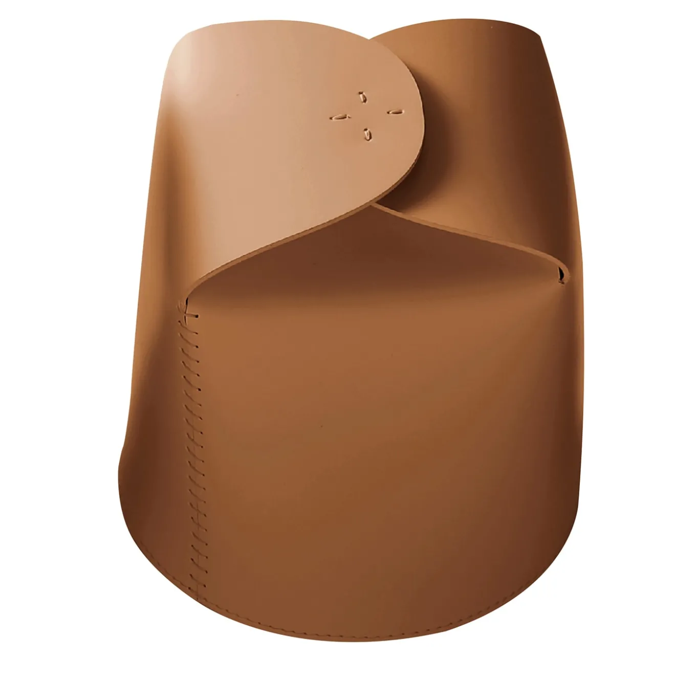 Set of 2 Bloom Leather Light Brown Basket by Viola Tonucci