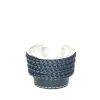 Set of 6 Blue Aluminum Espresso Cup Holders