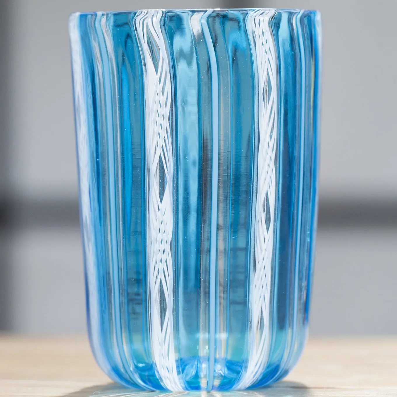 Set of 6 Blue Filigree Glasses