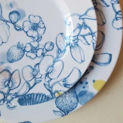 set of 2 Blue Summer bread plates #2