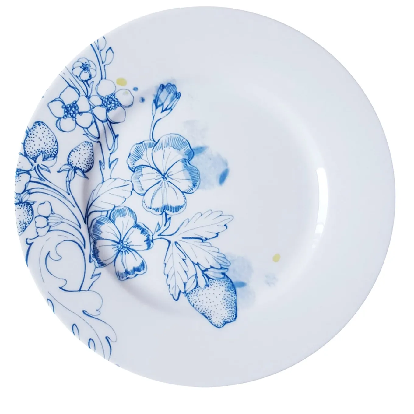set of 2 Blue Summer dessert plates #1