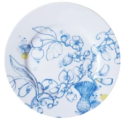 set of 2 Blue Summer dessert plates #2