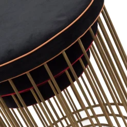 Set of 3 Brass Cage Stools