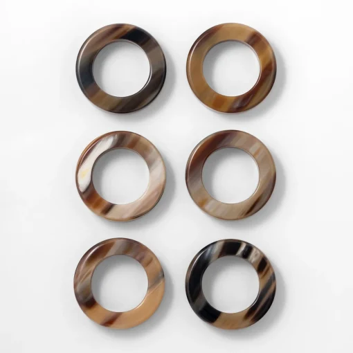 Set of 6 Brown Napkin Holders
