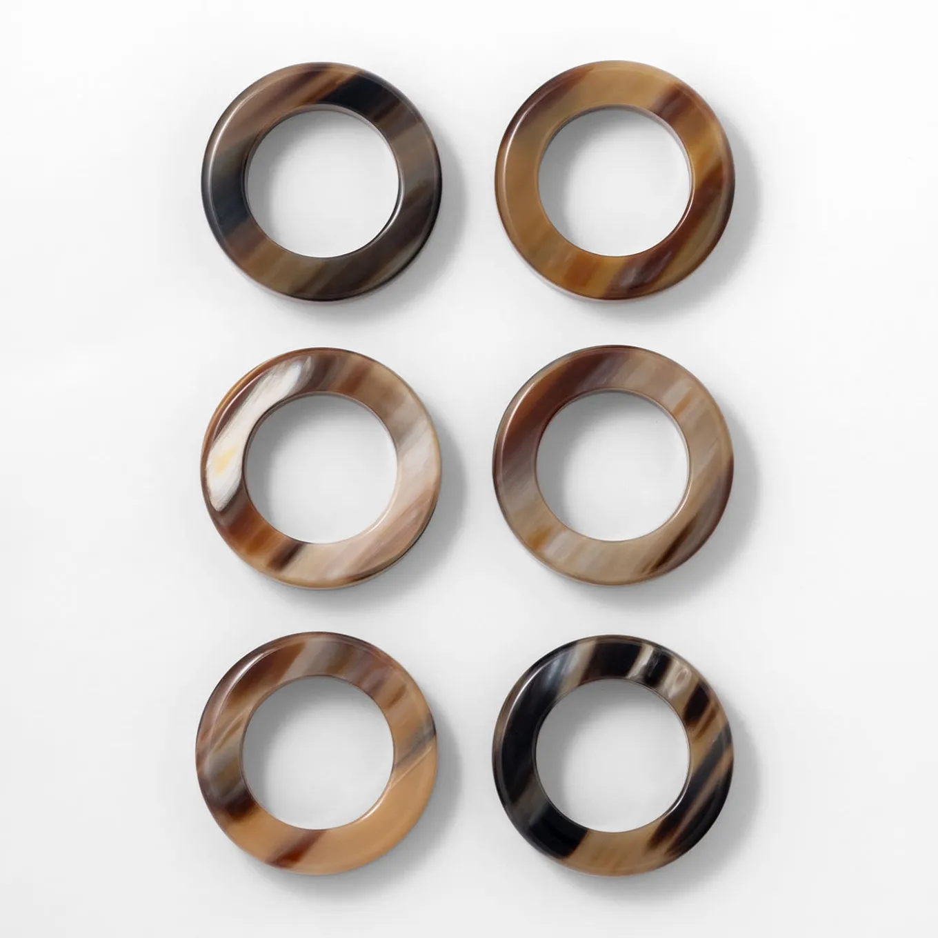 Set of 6 Brown Napkin Holders