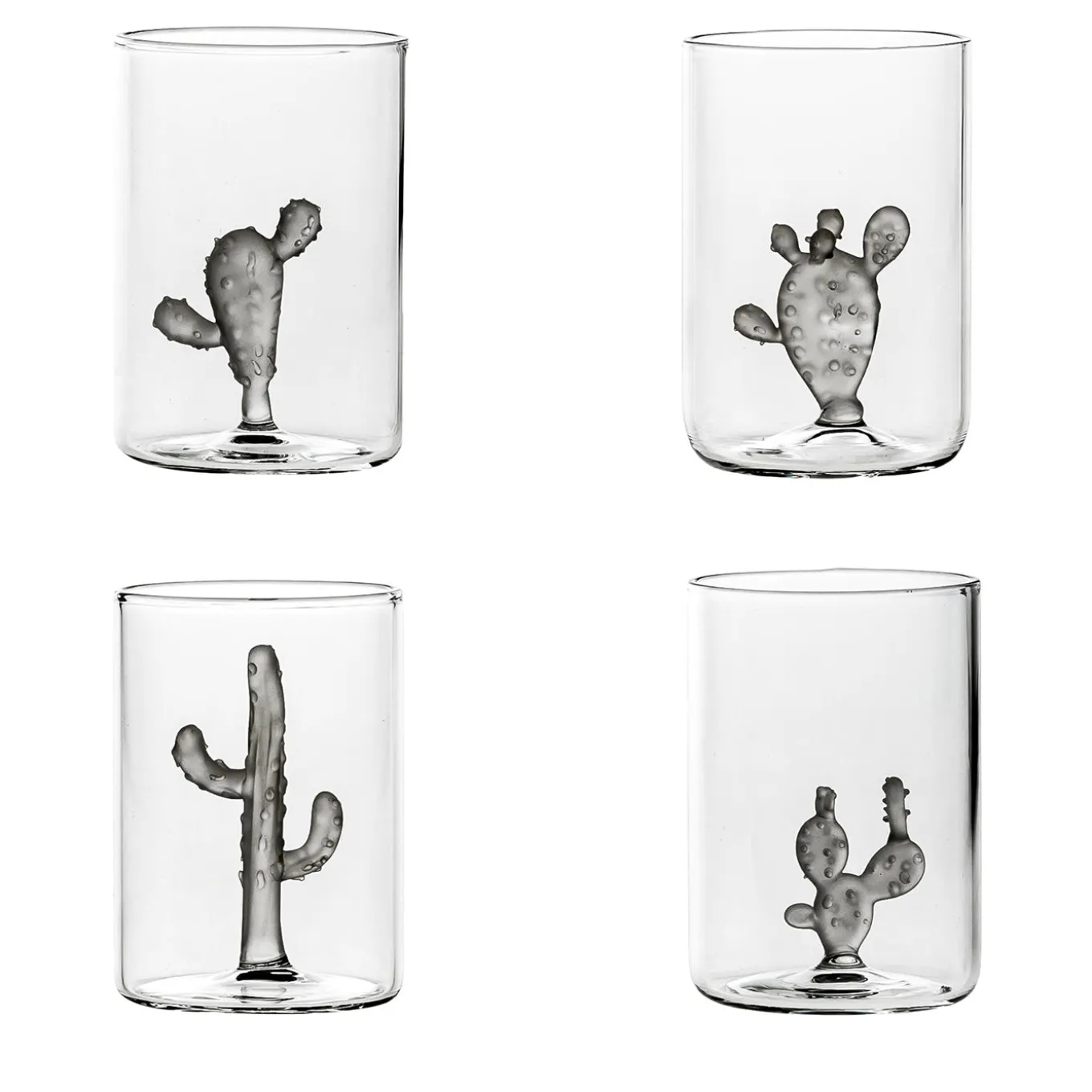 Set of 4 Cactus Glasses