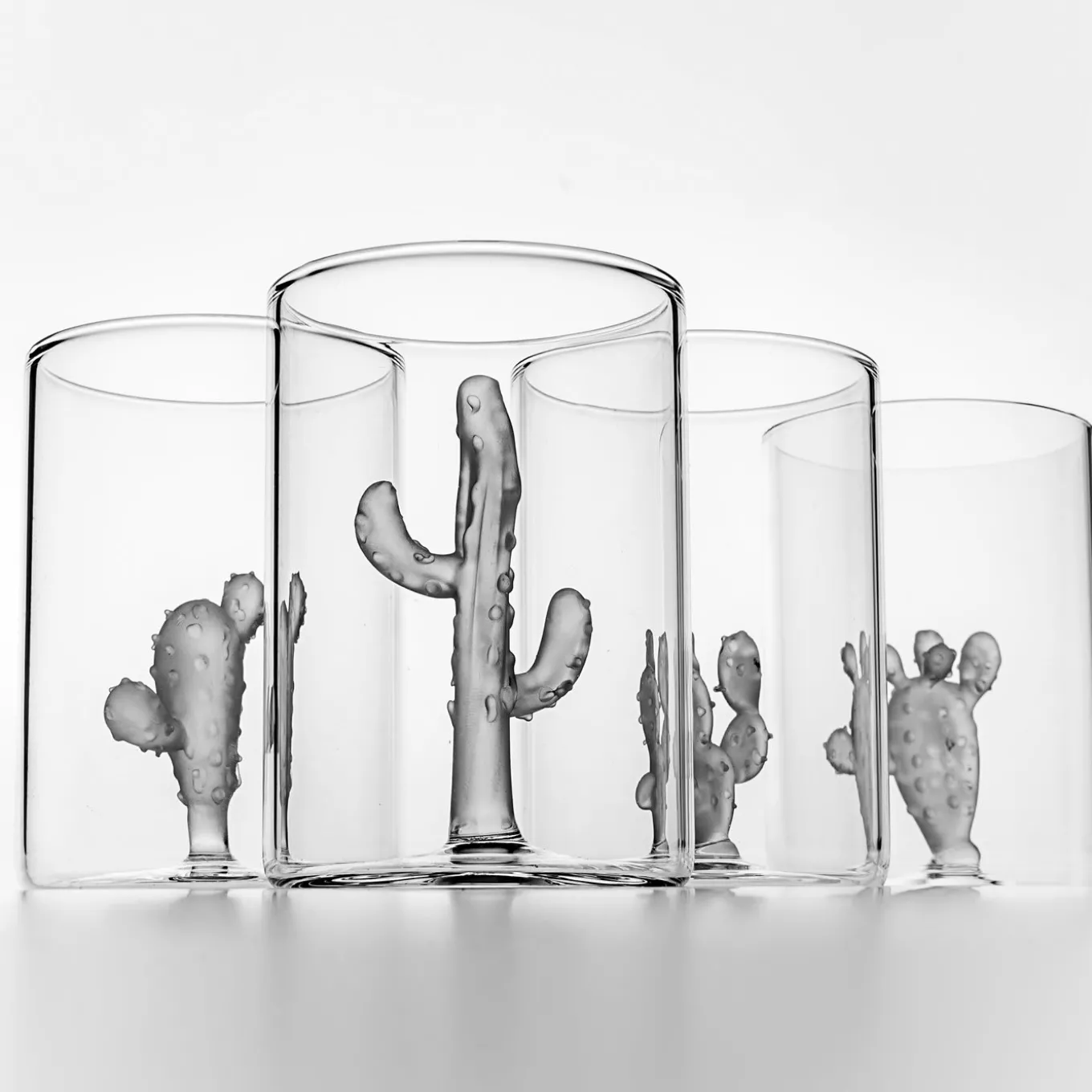 Set of 4 Cactus Glasses