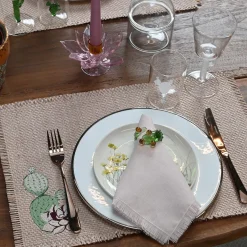 Set of 4 Cactus Raphia Effect Tissue Placemats