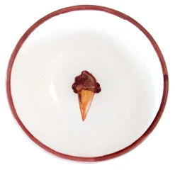 Set of 6 Ceramic Chocolate Ice-Cream Bowls