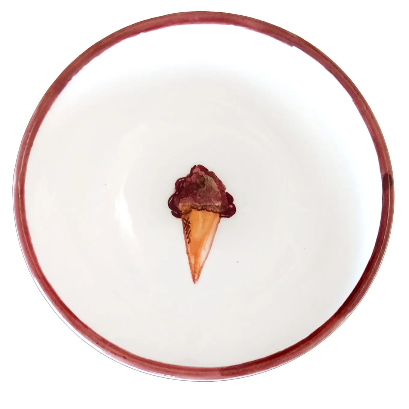 Set of 6 Ceramic Chocolate Ice-Cream Bowls