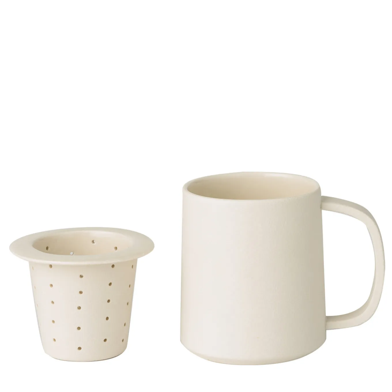Set of 2 Ceramic Mugs with Two Infusers