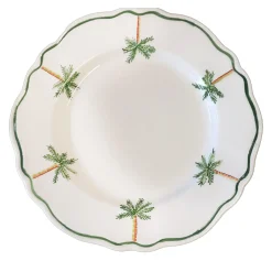 Set of 6 Ceramic Palm Trees Everywhere Dining Plates #2