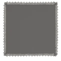 Set of 4 Charcoal Napkins with Sicilian Lace