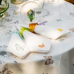 Set of 6 colored leaves Napking rings