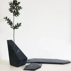 Set of 2 Convivio Diamond Black Coaster