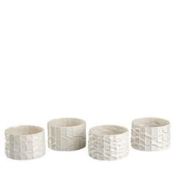 Set of 4 Coppette White Porcelain Bowls