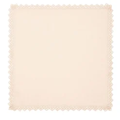 Set of 4 Cream Napkins with Macramé