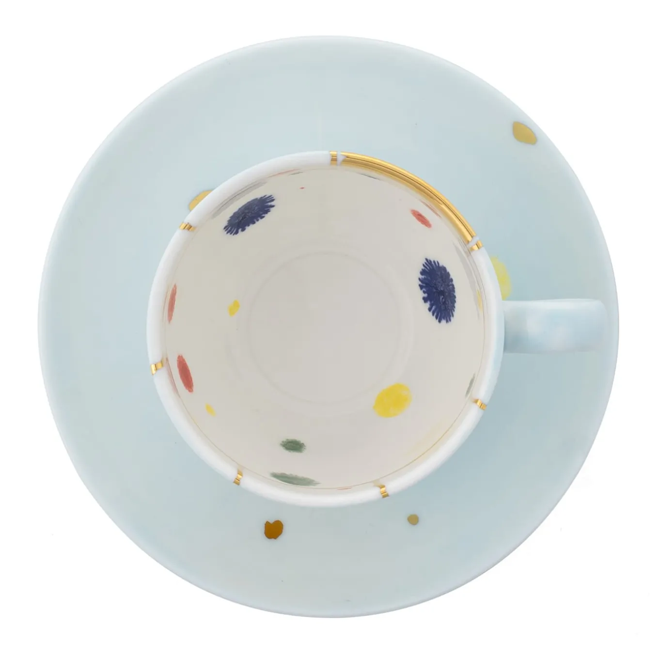 Set of 2 Crystal Coffee Cups and saucers