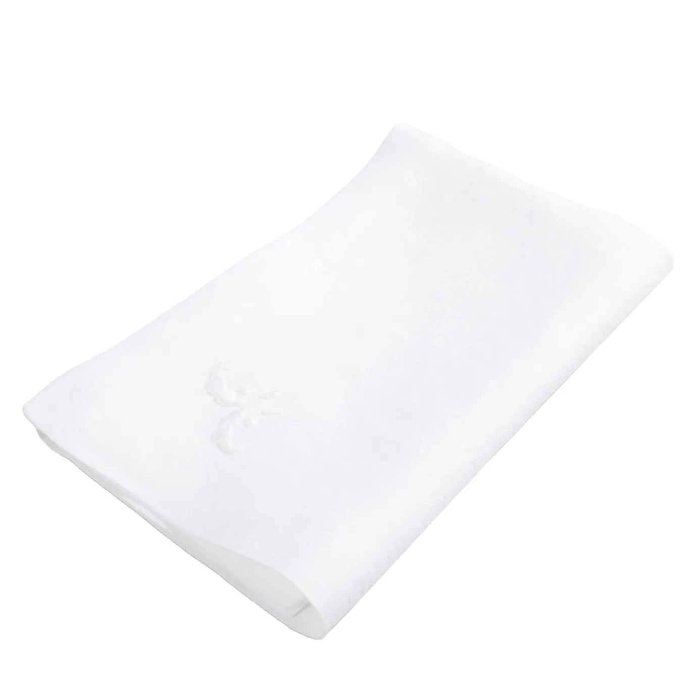 Set of 4 Decoro Embroidered White Napkins