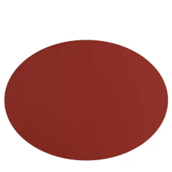 Set of 2 Double-sided Bordeaux And Cognac Leather Placemats