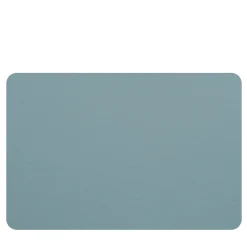 Set of 2 Double-sided Eucalyptus Sky Blue Leather Placemats #1