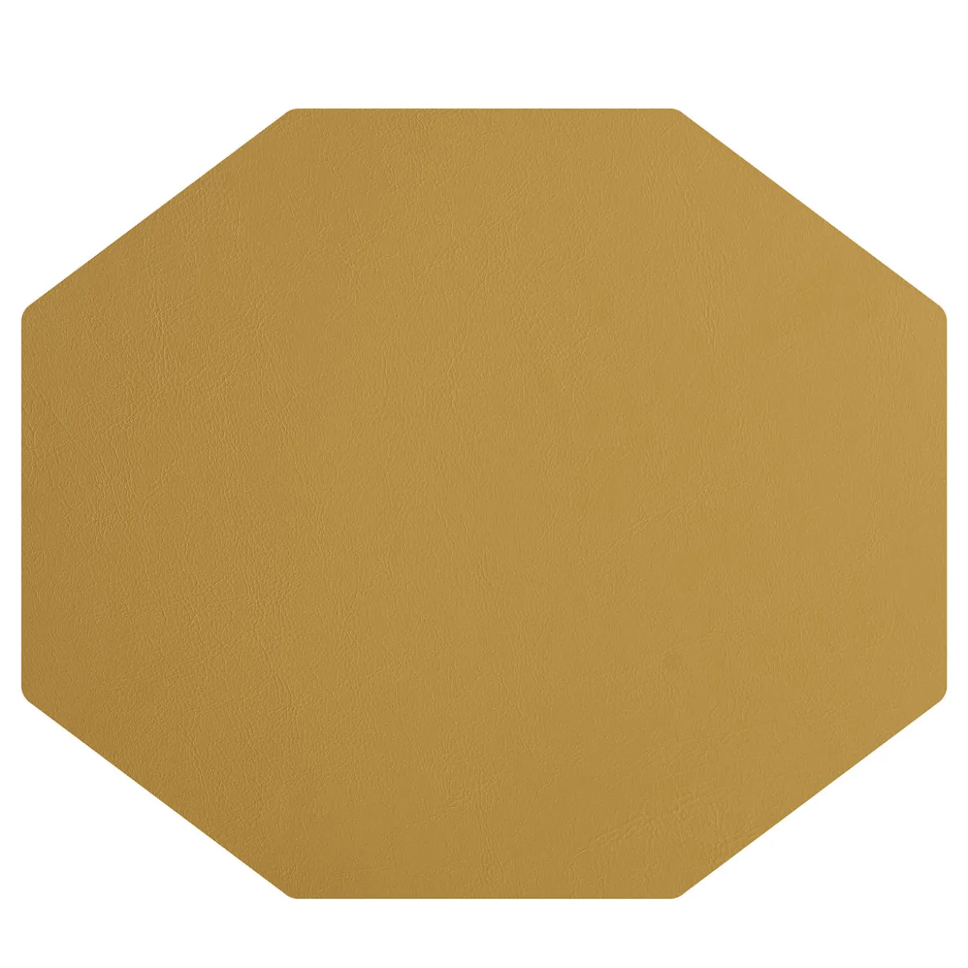 Set of 2 Double-sided Olive and Mustard Leather Placemats #1