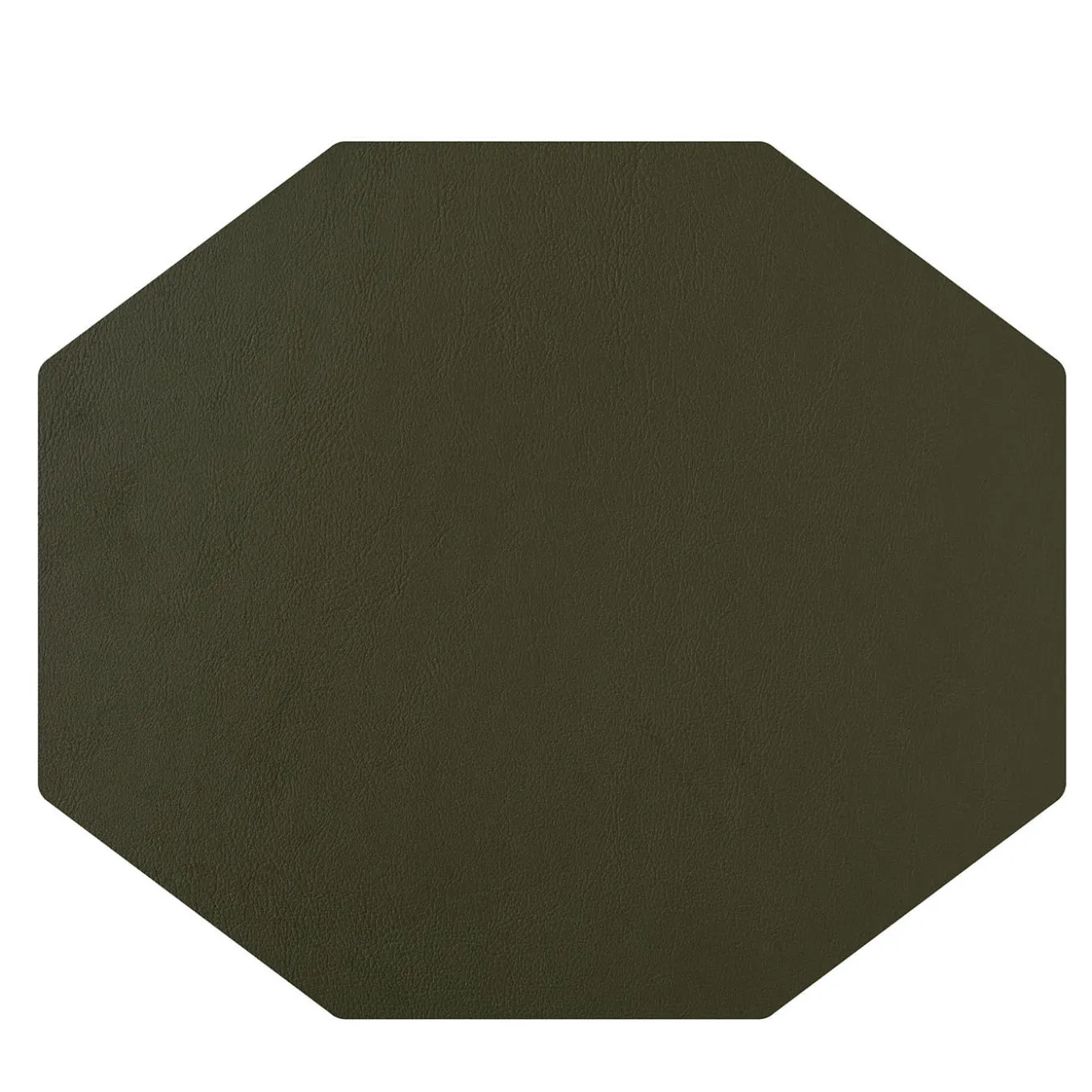 Set of 2 Double-sided Olive and Mustard Leather Placemats #1