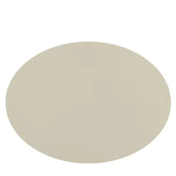 Set of 2 Double-sided Panna Cotta And White Leather Placemats #3