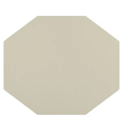 Set of 2 Double-sided Panna Cotta And White Leather Placemats #1