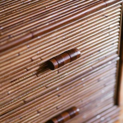 Set of 2 2-Drawer Bamboo Nightstands