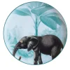 Set of 2 Elephant Menagerie Ottomane Porcelain Dessert Plates