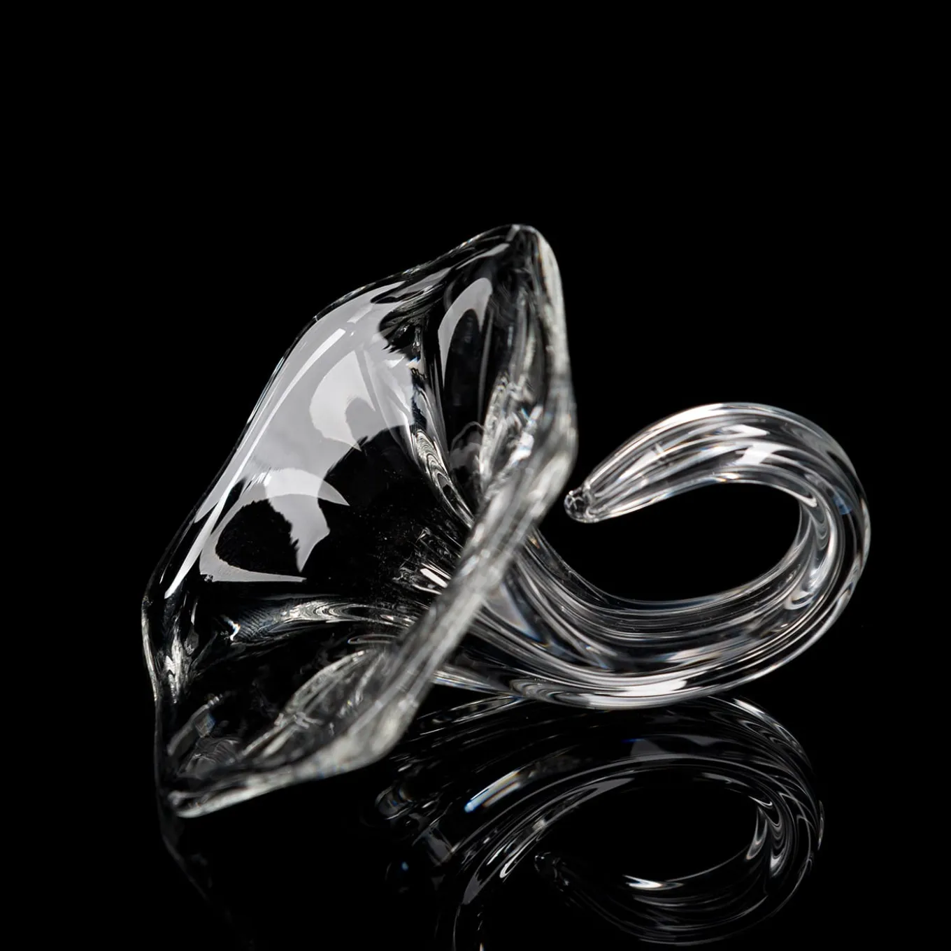 Set of 6 Flower Glass Napkin Holders