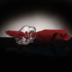Set of 6 Flower Glass Napkin Holders