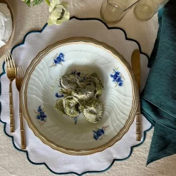 Set of 4 Forest Linen Napkins with Forest Rolled Hem