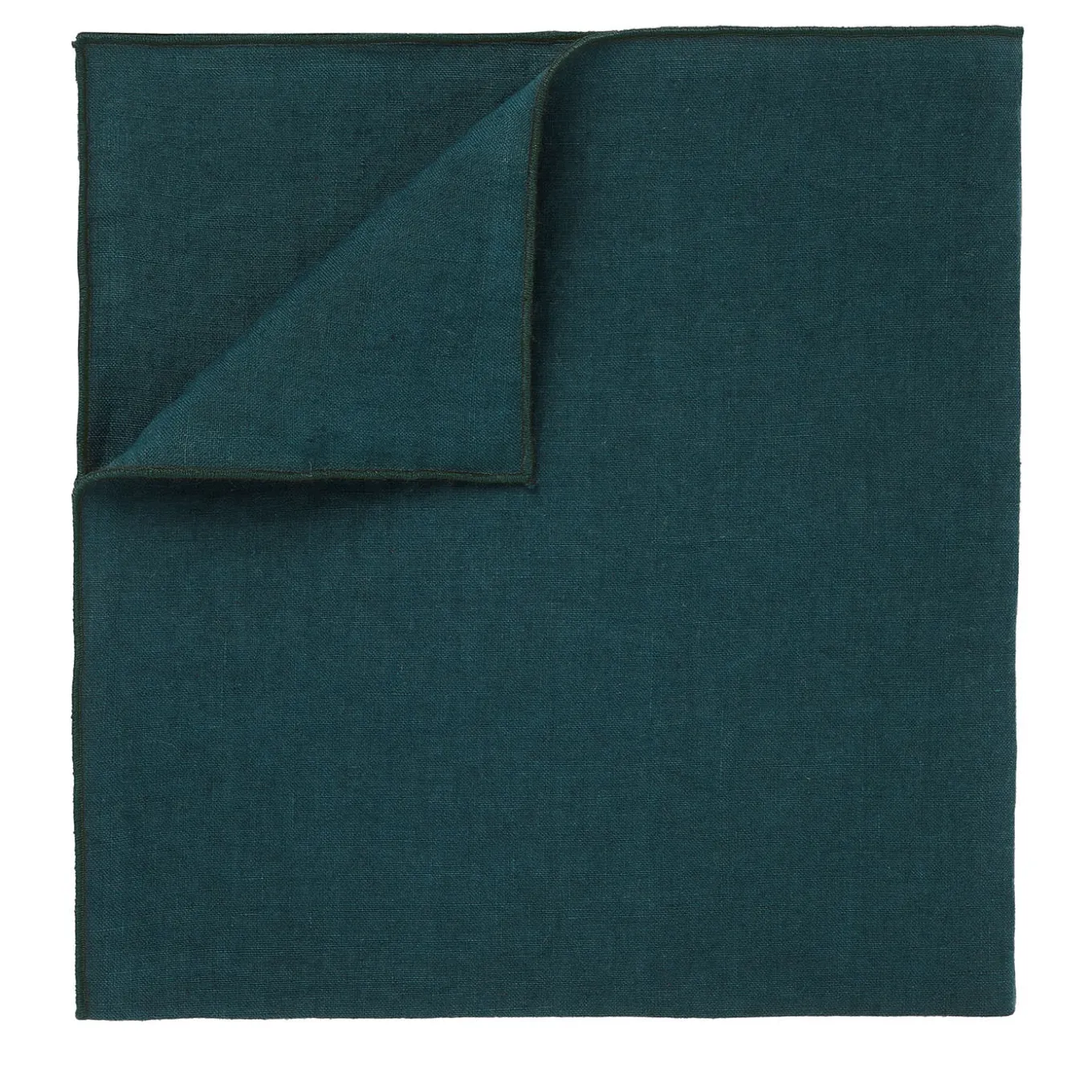 Set of 4 Forest Linen Napkins with Forest Rolled Hem