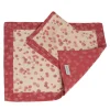 Set of 2 Fuchsia and Red Placemats With Napkins