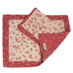 Set of 2 Fuchsia and Red Placemats With Napkins