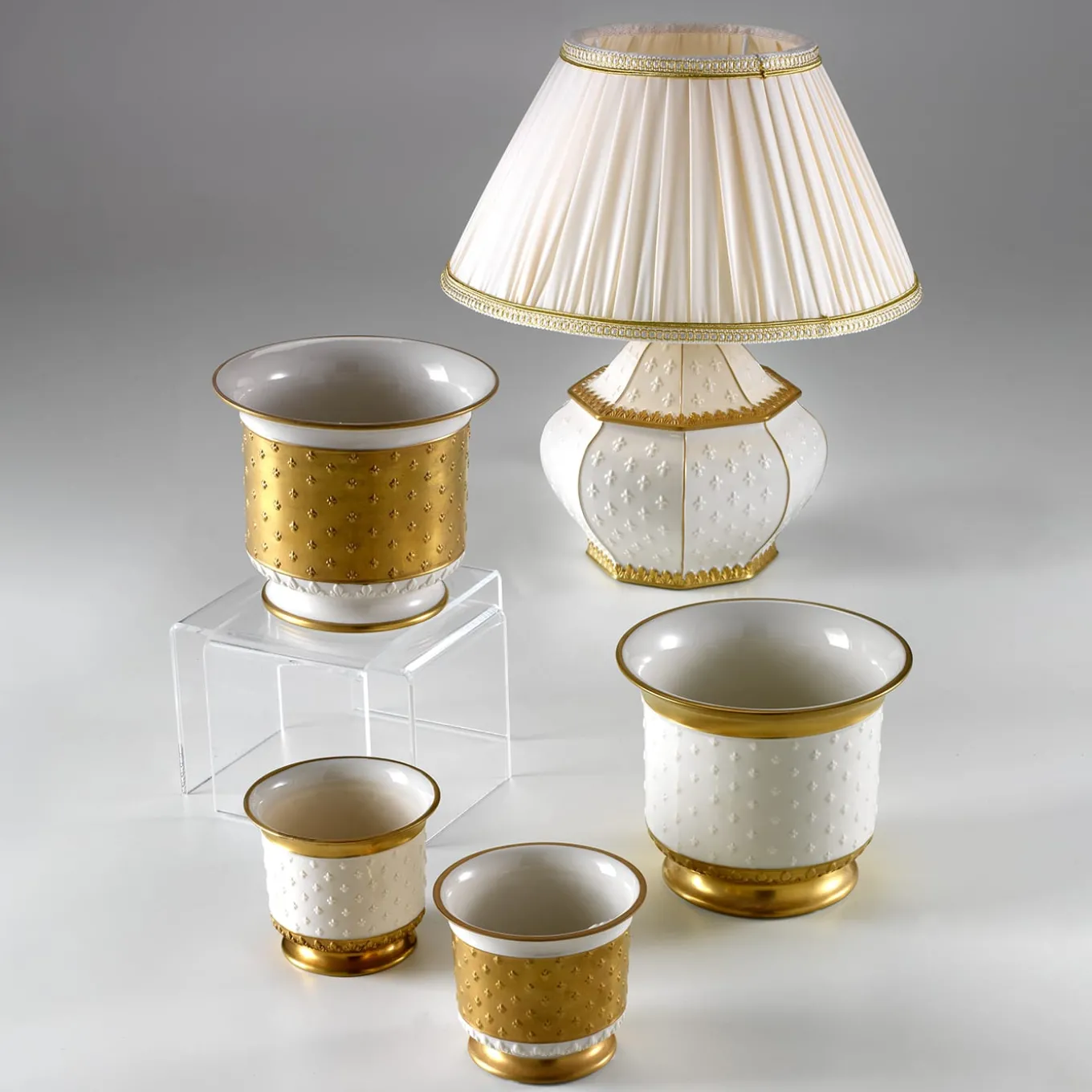 Set of 2 Giglio Small Cachepots