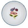 Set of 4 Gioia Red and Blue Ceramic Soup Plates