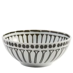 Set of 2 Grafismi Black and White Bowls #4