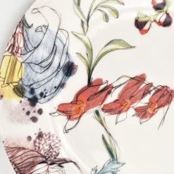 Set of 2 Grandma's Garden Soup Plates