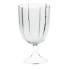 Set Of 4 Gray Petal Wine Glasses