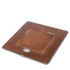 Set of 6 Gray Square Wood Chargers